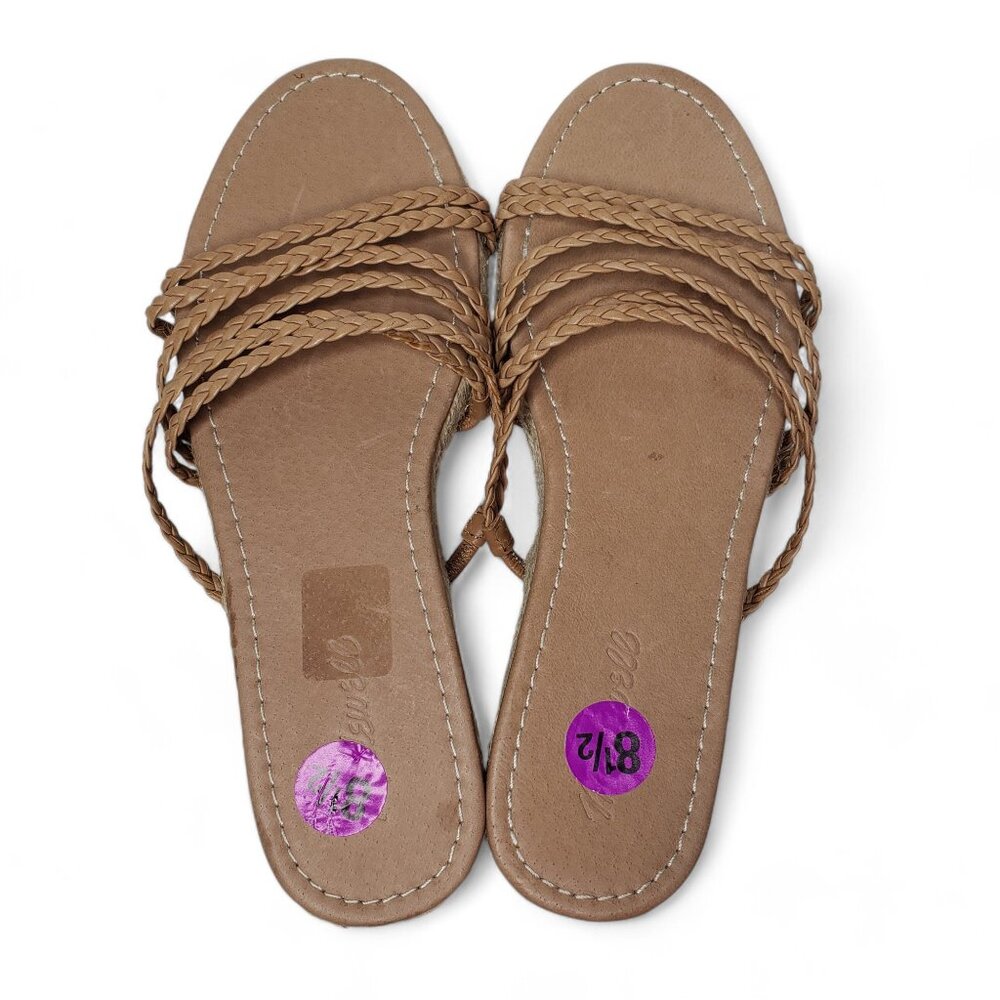 Madewell Katheryn Espadrille Sandal Women's Leather Braided Strap Boho Slide 8.5 - Picture 5 of 8